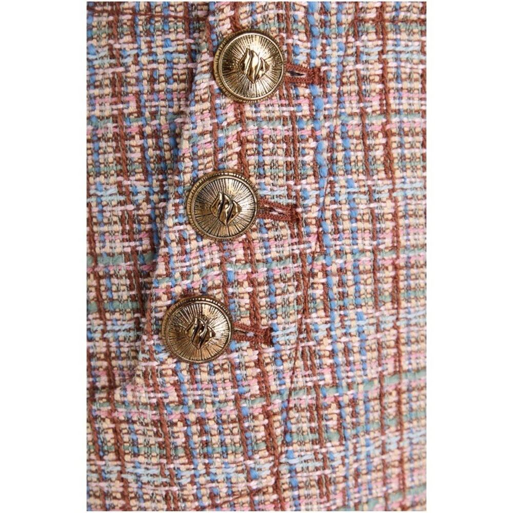 Zimmermann Tweed Culottes Sailor Button Wide Leg Cropped Pants Wool US 6 RRP$865 - Picture 4 of 9